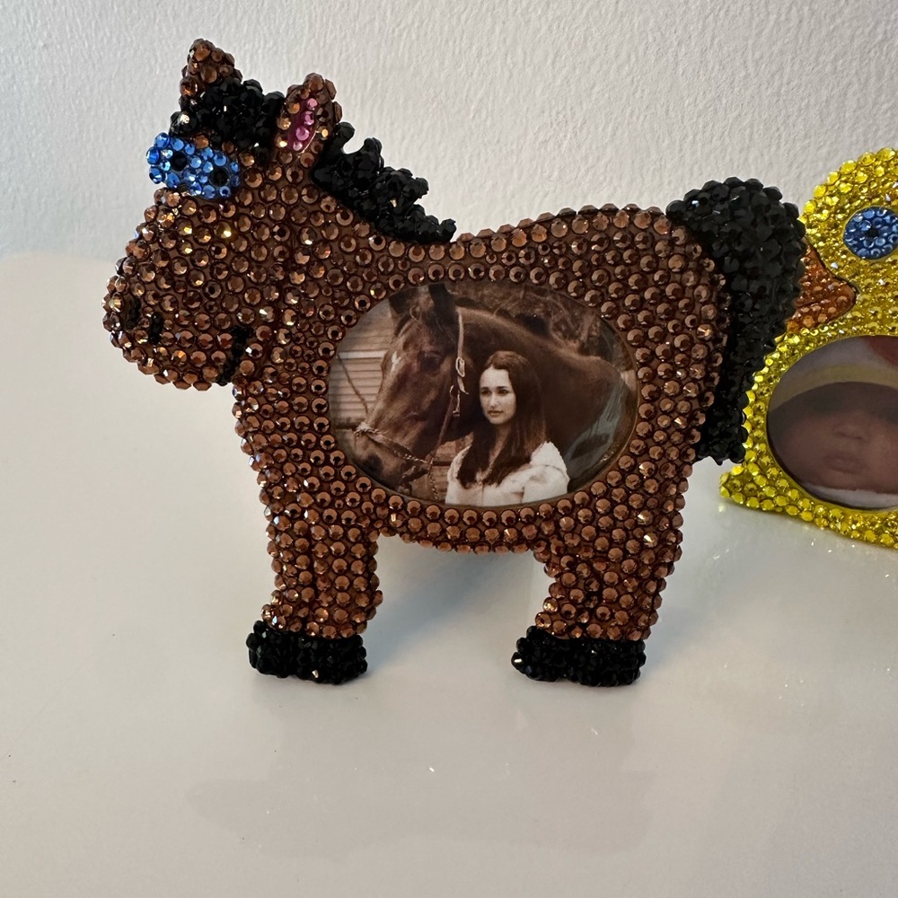 Spirit animal horse equestrian Swarovski crystal picture frame nursery farm - Picture 4 of 5